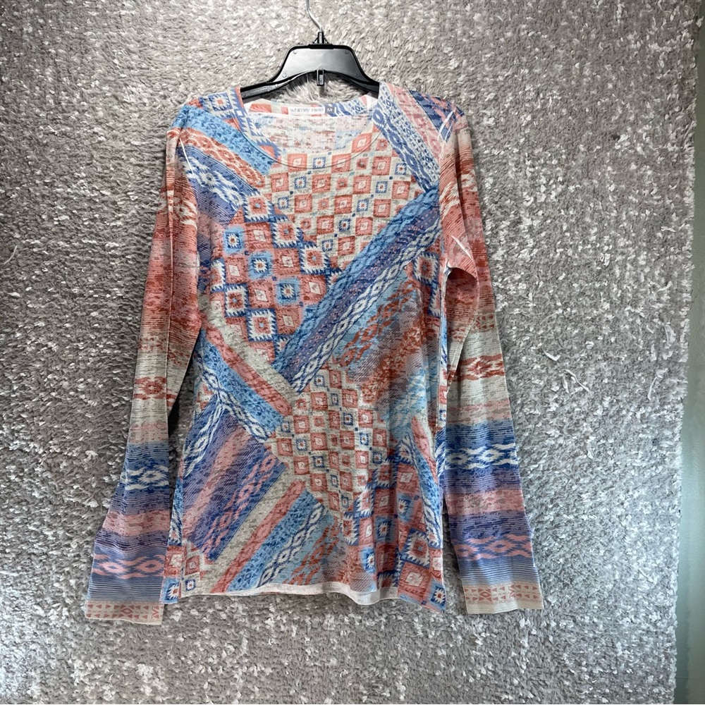Whimsy Rose Baby Waffle Top M Geometric Baselayer‎ Artsy Boho Outdoors USA Made